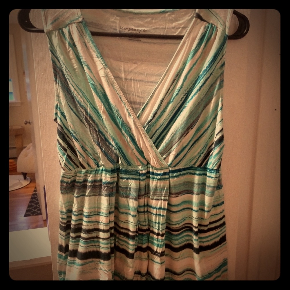 Liz Lange Maternity S cute striped jersey top